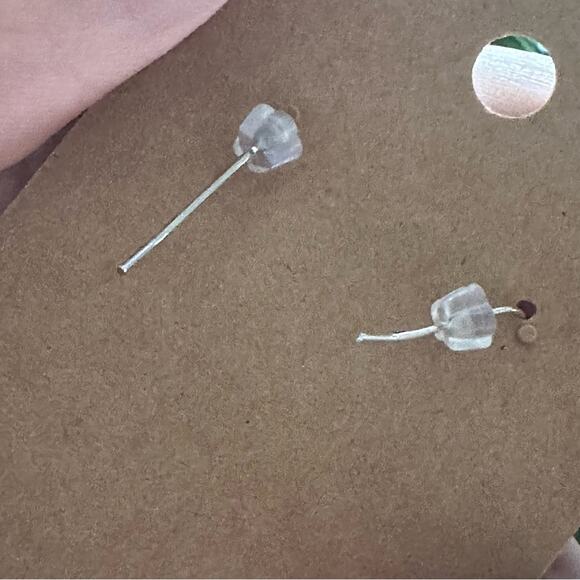 Turquoise Chunk Earrings - Picture 4 of 5